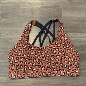 Fabletics Leopard Strappy Bra